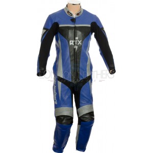 RTX Xtreme Blue One Piece Motorbike Leather Suit